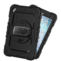 Hand Strap Should Strap 360 Rotation PC Silicone 2 In 1 Shockproof Cover For iPad Mini 4 Case iPad Mini 5 Case