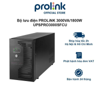 Bộ lưu điện UPS PROLINK PRO3000SFCU (3000VA) công suất 1800W, tích hợp bộ AVR, sạc siêu nhanh, dùng