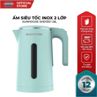 Super speed kettle, 1.8L double-layer stainless steel kettle SUNHOUSE SHD1351/1355/1353, super speed
