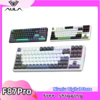 AULA F87 Pro mechanical keyboard, RGB, PBT, full-key hot-swappable, 2.4G/USB/Bluetooth three-mode keyboard, computer gamer