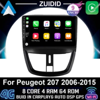 2G+32G Android 10.1 For Peugeot 207 2006 - 2015 car radio 2 din android Auto Multimedia GPS Track Carplay 2din DVD