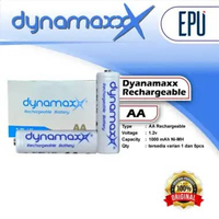 Baterai Cas Dynamax Rechargeable Baterai Dynamax Baterai Charger A2 1000mAh 5 Pieces