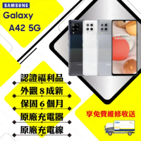 【A級福利品】 SAMSUNG A42 5G 6GB/128GB 6.6吋(外觀8成新+贈玻璃貼+保護套)