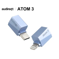 Audirect ATOM3 HIFI Portable USB DAC Headphone Amplifier ESS9280AC PRO DSD512 Type-C Lightning to 3.5MM SE Atom 3