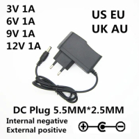 AC 100-240V to DC 3V 6V 9V 12V 1A 1000MA Universal AC / DC adapter charger Switch power supply Reverse polarity US EU AU UK Plug