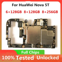 For Huawei Nova 5T Nova5t 100% Tested Original Motherboard 128GB 256GB Mainboard Global Android OS Logic Board With Full Chip