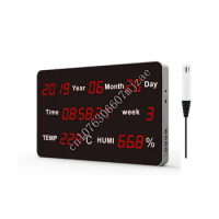 Large led display thermometer hygrometer/led display hygrometer/digital hygrometer HUATO HE218B