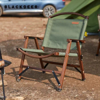 BLACKDEER Outdoor Folding Chair Portable Oak wood Kermit Chair Leisure Fishing Camping Chair