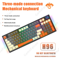 RGB Tri-Mode Gaming Mechanical Keyboard 2.4G Wireless/Bluetooth/USB-C Hotswap Mechanical Keyboard Accessory For Pc Gaming Gifts