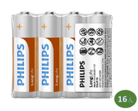 PHILIPS 飛利浦 4號AAA碳鋅電池 (4顆*4組) 16入 (熱縮)