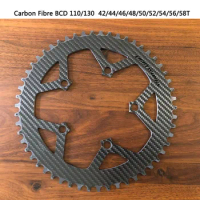Bike Narrow Wide Chainring Carbon Fibre BCD 110/130 For Brompton Folding Bike 10 11 12 Speed For Road Bike Crankset Tooth Plate