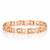 Gelang Tangan Emas Fashion Model Plat H Polos Rosegold 17K/750 Terbaru Termurah Asli