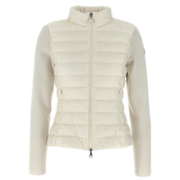 【MONCLER】春夏新款 女款 前襟羽絨羊毛拼接外套-象牙白色(2號USA-M、3號USA-L)
