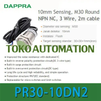 PR30-10DN2 M30 10mm NPN NC Inductive Proximity Sensor OF35