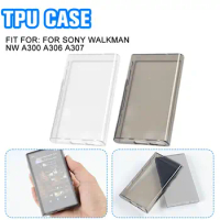 Clear/ Clear Black TPU Protective Shell Skin Case Cover For Sony Walkman NW A300 Series A306 A307