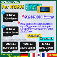 512G ANBERNIC RG505 TF Card Preloaded Games Ps Vita 3ds Gamecube Memory Cards Video Game Consoles PS1 PSP GBC PS2 70000+GAMES