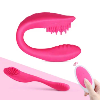 Wireless Remote Control Rechargeable Sex Toy Wearable Vibe Couple Vibrator, Bendable C Style Remote Vibrator