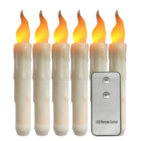 3-24Pcs Flameless Flickering Led Candles Light Tealight Battery Operated Taper Fake Candles For Dinner Party Xmas Decoration