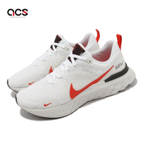 Nike 慢跑鞋 React Infinity Run FK 3 男鞋 白 紅 針織鞋面 運動鞋 DZ3014-100