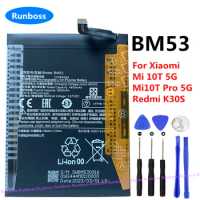 Original BM53 5000mAh Battery For Xiaomi Mi 10T 5G ,Mi10T Pro 5G ,Redmi K30S Replacement Phone Batteries