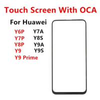 Touch Screen For Huawei Y6P Y7P Y7A Y8P Y8S Y9 Y9A Y9S Prime 2020 Out Glass LCD Front Panel Lens With OCA Glue