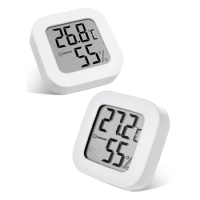 Digital Thermo-Hygrometer Indoor Thermometer Hygrometer Room Thermometer Temperature and Humidity Meter 2Pcs
