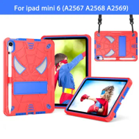 For iPad mini 6 case 8.3 inches (2021) model number A2567 A2568 A2569 full body tablet cover for kids stand sleeve
