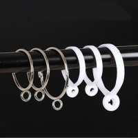 Curtain Rod Hanging Ring Live Mouth Metal Hook Roman Rod Circle Curtain Buckle Live Buckle Curtain Accessories Hanging Ring