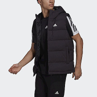 Adidas Helionic Vest [HG6277] 男 連帽羽絨背心 運動 休閒 保暖 防潑水 黑