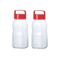 【ADERIA】日本進口手提式長型梅酒醃漬玻璃瓶2L(買一送一)