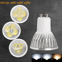 Super Bright GU10 LED Bulb Spot Light 9W 12W 15W 110V Led Spotlights Warm Natural Cool White gu 10 LED lamp For Home Decor