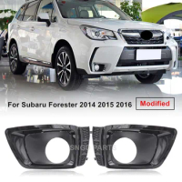 For Subaru Forester SJ 2013 2014 2015 2016 Car Front Bumper Fog Light Lamp Frame Cover Trim Foglights Grille Foglamp Cap Hood