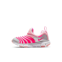NIKE 運動鞋 童鞋 中童 兒童 毛毛蟲鞋 套腳式 DYNAMO FREE PS 粉銀 CI1187-686
