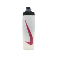 Nike 水壺 Refuel Bottle 24oz 紅 白 掀蓋式 可擠壓 止滑 單車 運動水壺 N100766814-324