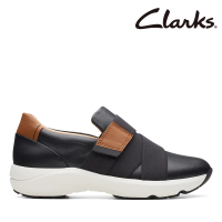【Clarks】女鞋 Tivoli Strap 微尖頭魔鬼氈設計輕盈休閒鞋 運動鞋(CLF77648C)