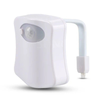 Smart Motion Sensor Toilet Seat Night Light 8/16 Colors Waterproof Backlight LED UV Human Induction Night Light for Bathroom