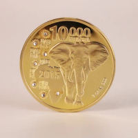 Zambia Republic 1OZ Gold Silver Coin African Wildlife Elephant Animal Commemorative Collection