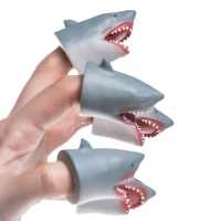 Finger Puppets For Kids 5pcs Realistic Sharks Children Puppets For Fingers Interactive Play Puppets Toys With Stretchable Fun