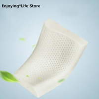Simple White Natural Latex Pillow Cervical Pillow Ergonomic Orthopedic Neck Pain Pillow for Side Back Sleeper Remedial Pillows