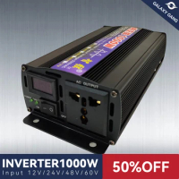 1000W Pure Sine Wave Inverter Voltage DC 12V 24V 48V 60V To AC 110V 220V Transformer Power Converter Wind / Solar Inverter
