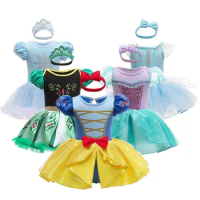 3 To 18 Months Old Baby Girls Clothes Cosplay Frozen Princess Dress for Kids Birhday Gifts Halloween Carnival Party Costume