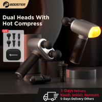 Booster Electric Massage Gun DM Dual Heads Portable Hot Compress Massager for Muscle and Shoulder Relaxation 4 Gears