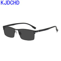New Fashionable Men's Business Sunglasses Photochromic Presbyopia Glasses Outdoor Prescription Farsightedness Glasses