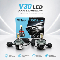 [SEPASANG] Lampu LED Mobil V30 - 70 Watt H1 H3 H4 H7 H8 H11 H16 HB3 HB4 HIR2 9012 Car