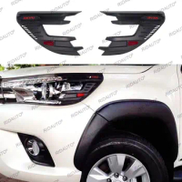 Headlight Decoration Lamp Hoods Head Light Cover Fit For Toyota Hilux Revo Accessories 2015 -2020