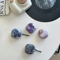 Marble Pattern Sticker Purple Blue Case for Samsung Galaxy Buds Pro Live 2 Buds2 Pro FE Cover Protective Shell for GalaxyBuds