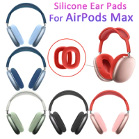 1 Pair For AirPods Max Replacement Silicone Ear Pads Cushion Cover Headphone Headsets EarPads Earmuff Protective Case Sleeve