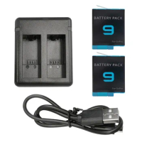 LCD Screen Charger For GoPro Hero 9/110 Battery Charger Camera Accessories Fully Decoded Battery Pack 3 Slot Dual Charging Power