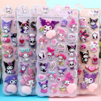 Kuromi Animals Stickers  Children's Stickers Cartoon  Diy Decal Foam Bunny Kawaii  Squishy  3d Cute 