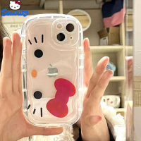 Hello Kitty Sanrio Anime Iphone14 Phone Case Cute Anti-Drop Phone Case for Iphone13/12/11Promax Full Package Soft Case Girl Gift
